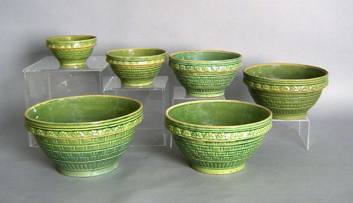 Appraisal: Six nesting mixing bowls