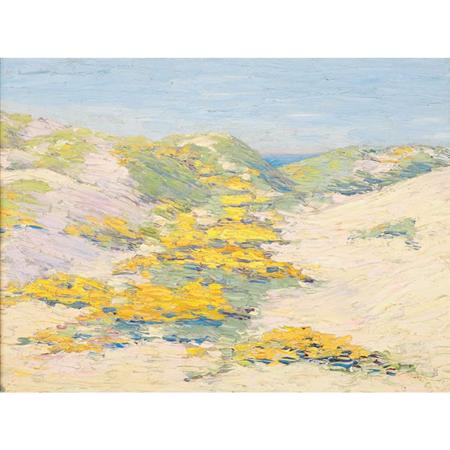 Appraisal: Lillie May Nicholson American - Sand Dunes in Spring Pacific