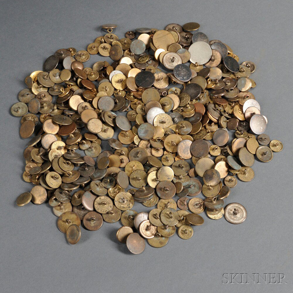 Appraisal: Group of Coin Buttons with Backmarks c early th century