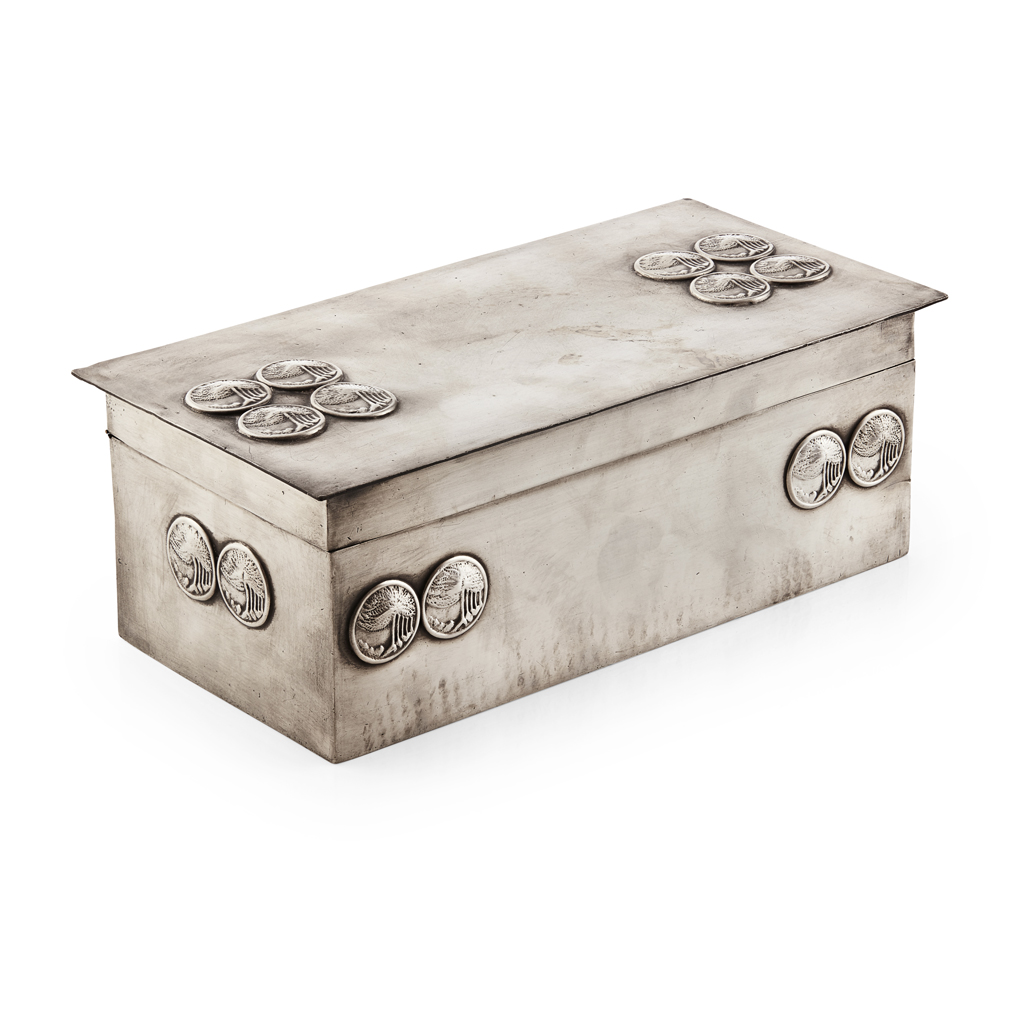 Appraisal: LIBERTY CO LONDON 'TUDRIC' PEWTER BOX CIRCA of rectangular outline