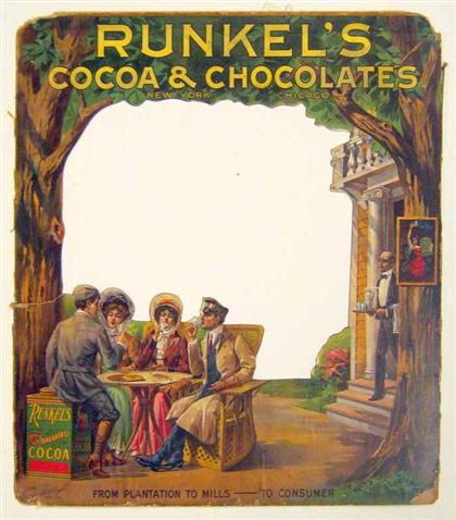 Appraisal: pieces Chromolithographic Advertisments Runkle Bros Paper on orig bds window