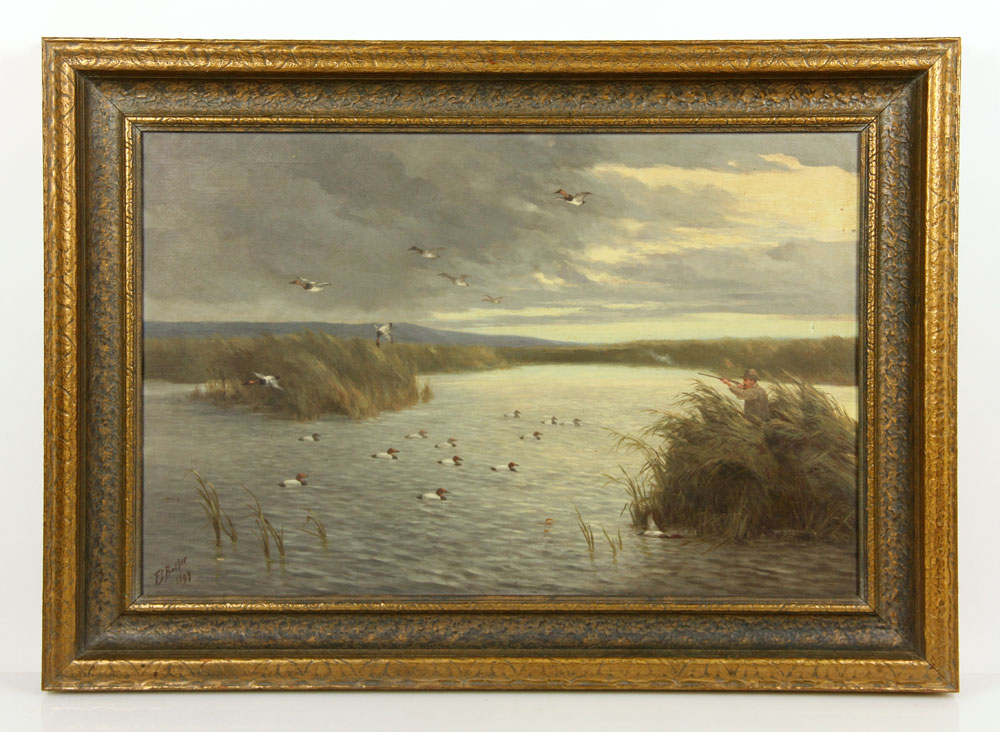 Appraisal: - Butler Duck Hunting Scene O C F S Butler