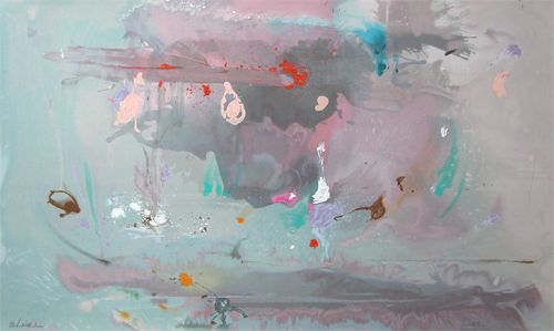 Appraisal: Grey Fireworks Artist Frankenthaler Helen American born A color filled