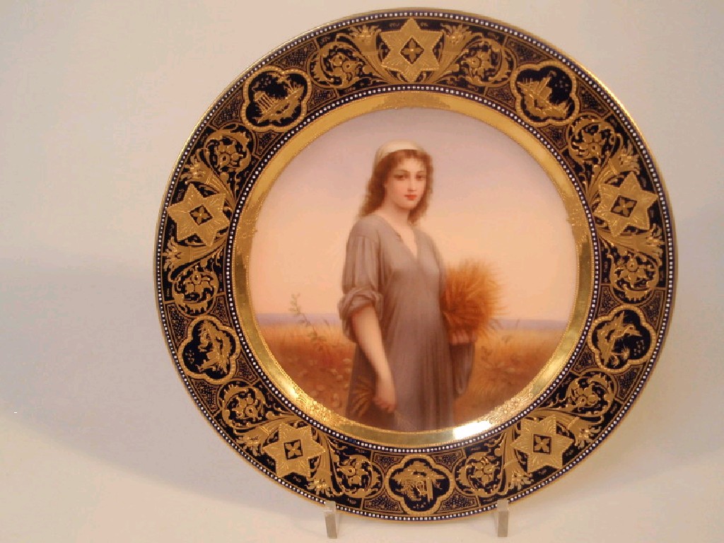 Appraisal: A fine Vienna porcelain cabinet plate painted to the centre