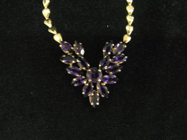 Appraisal: Amethyst Necklace gems in k yellow gold