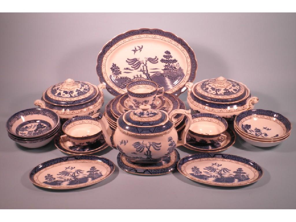 Appraisal: A quantity of Booth's Real Old Willow blue printed dinner