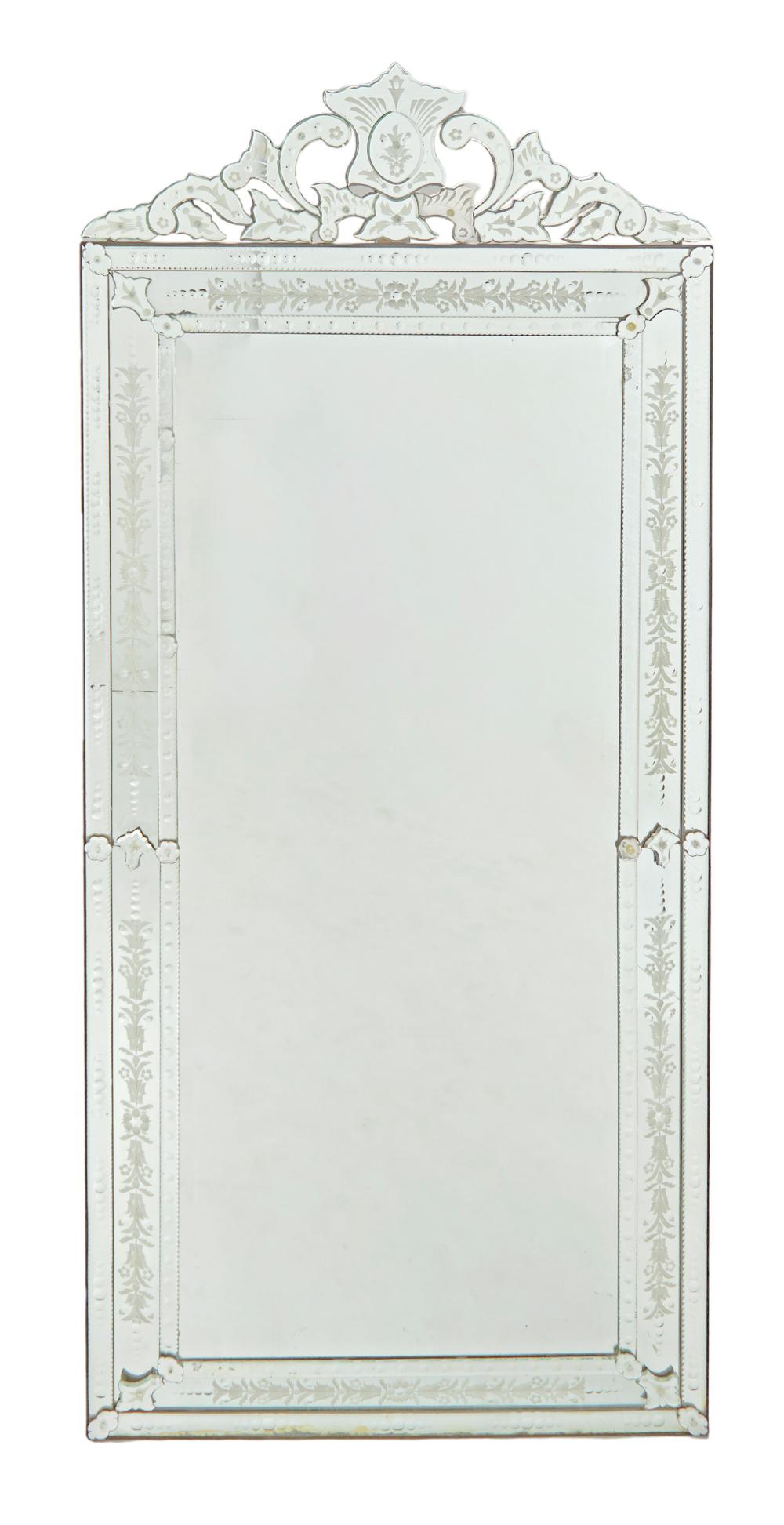 Appraisal: A contemporary Venetian wall mirror st Century The rectangular mirror