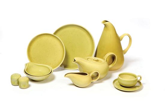 Appraisal: SET OF RUSSEL WRIGHT CHINA Chartreuse in color and consisting