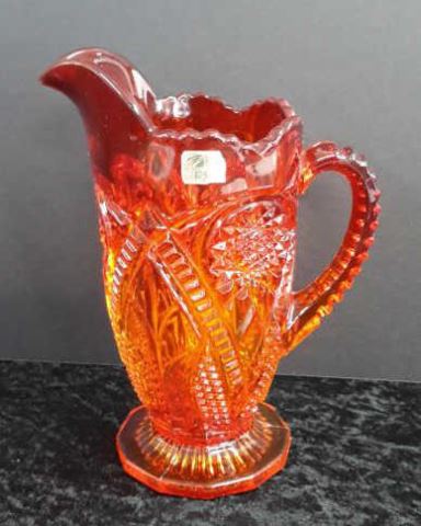 Appraisal: Antique Amberina Star in Teardrop Pitcher Viking Glass Co produced