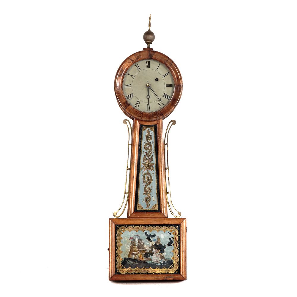 Appraisal: Federal Rosewood Banjo Clock First quarter th century in the