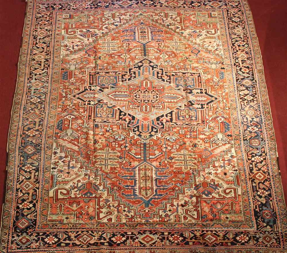 Appraisal: PERSIAN HERIZ RUG approx ' '' x ' retail tag