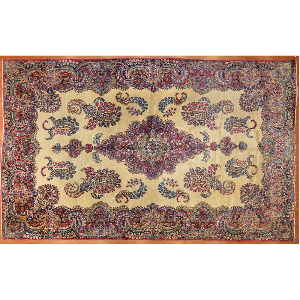 Appraisal: Antique Lavar Kerman Carpet Persia x Second quarter- th century