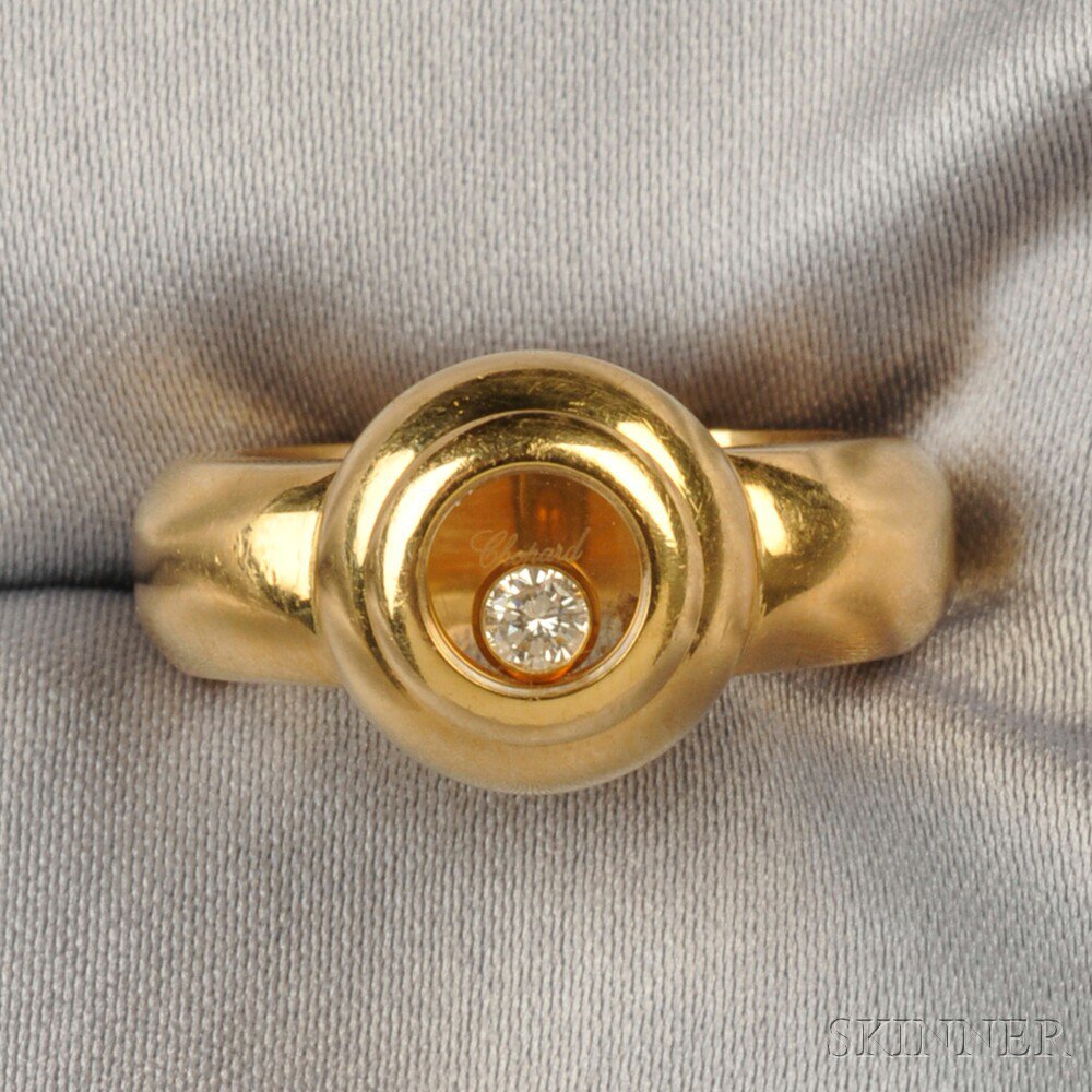 Appraisal: kt Gold Happy Diamond Ring Chopard containing bezel-set diamond melee