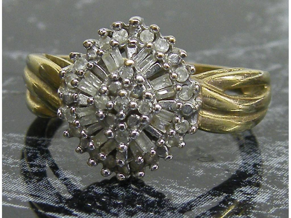 Appraisal: ct diamond cluster ring gm