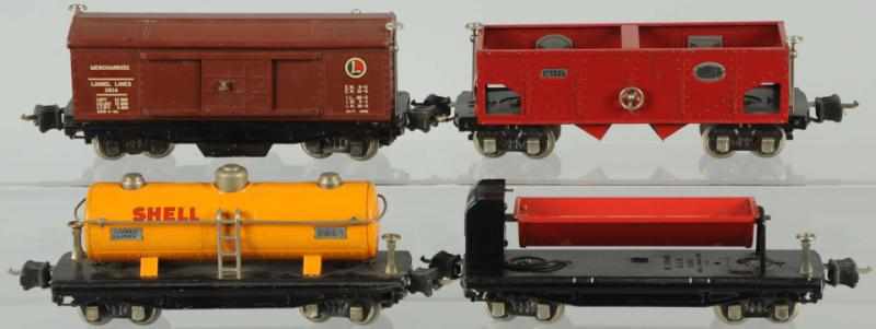 Appraisal: Lot of Tinplate Lionel O-Gauge Freight Cars American Pre-war Includes