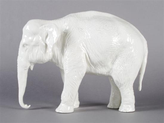 Appraisal: A Nymphenburg Porcelain Figure of an Elephant Width inches