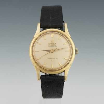 Appraisal: A Gentleman's Omega Constellation Automatic Watch k yellow gold round