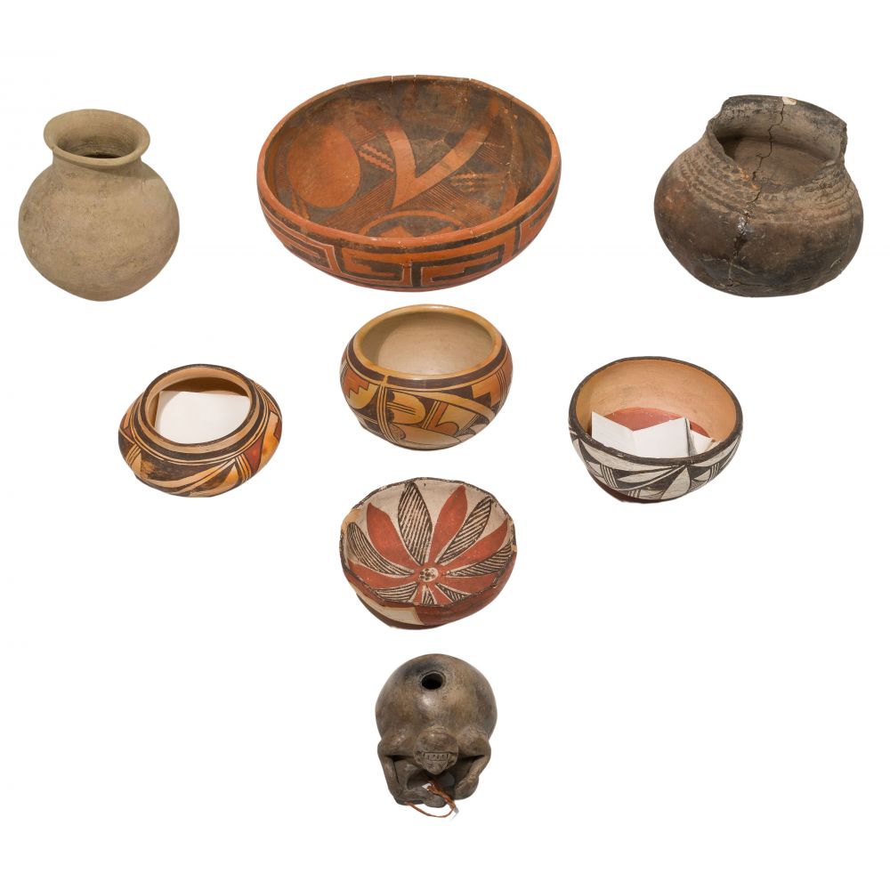 Appraisal: NATIVE AMERICAN INDIAN PUEBLO POTTERY ASSORTMENT items including bowls from