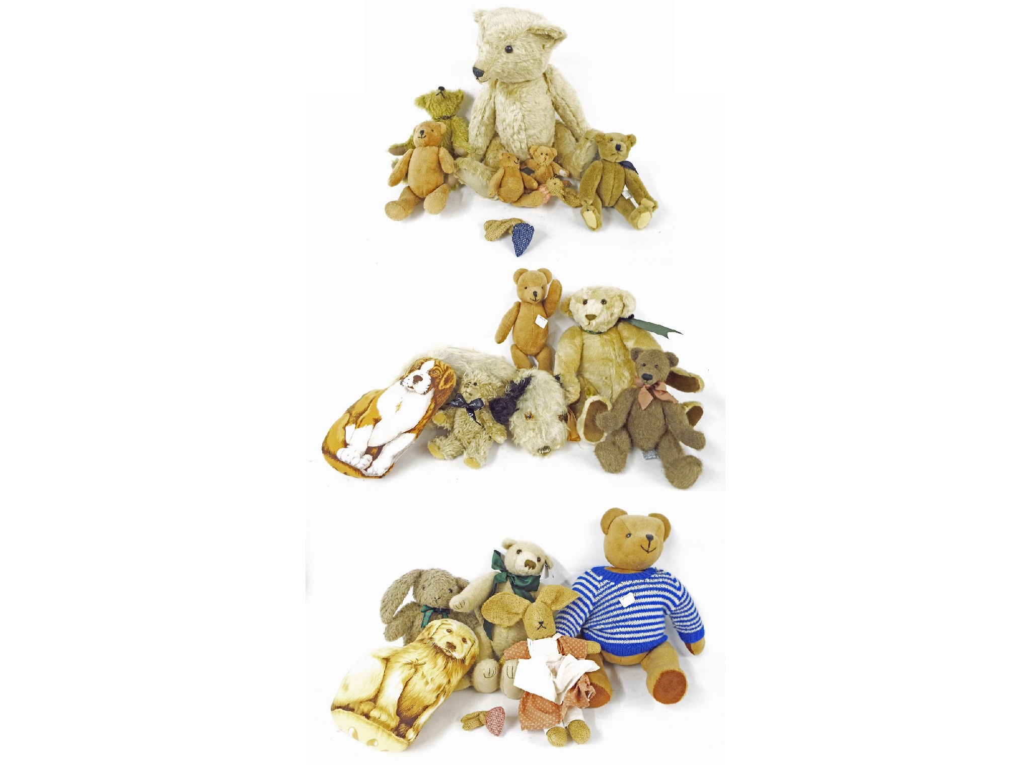 Appraisal: Large selection of teddy bears and other stuffed toys