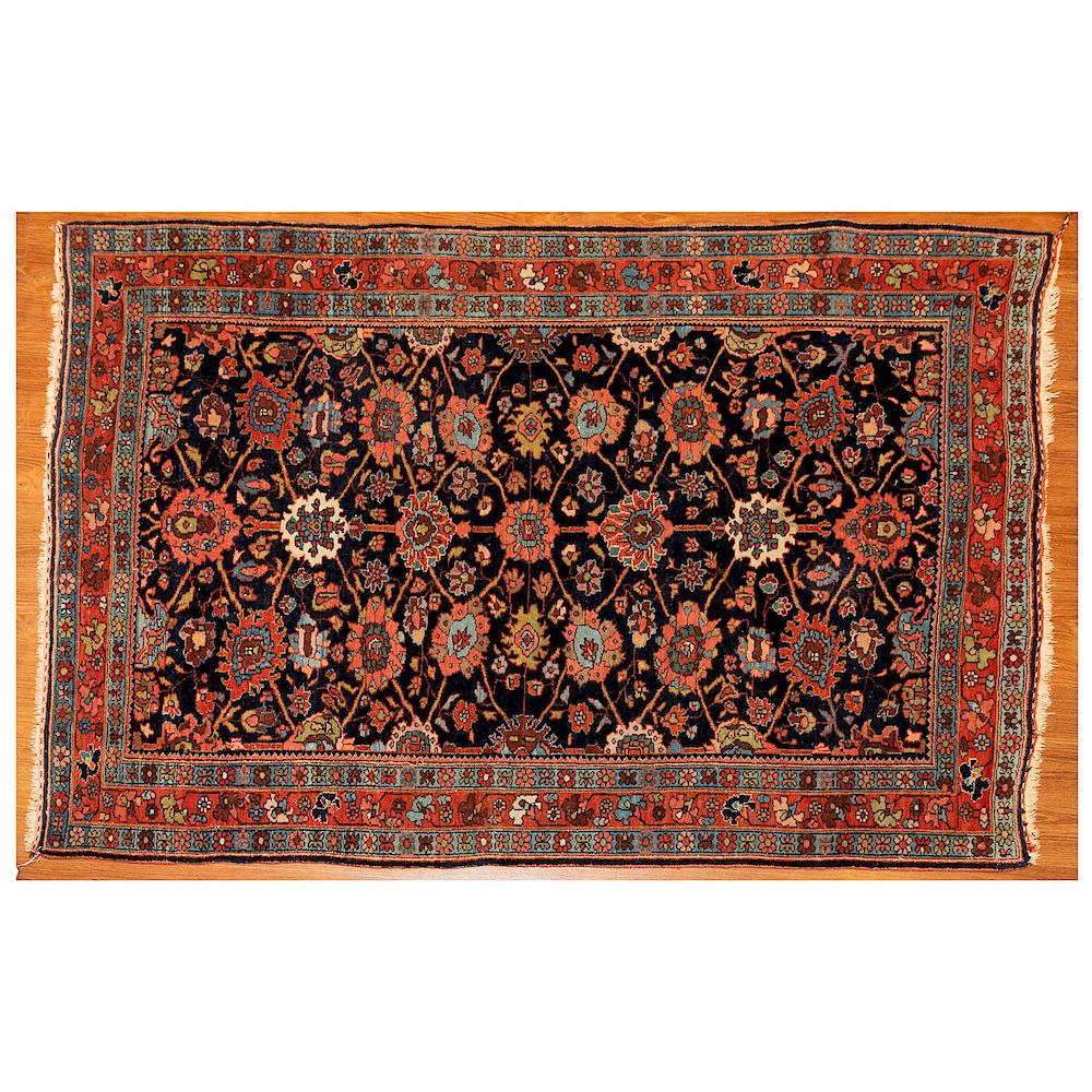 Appraisal: Antique Bijar Rug Persia x circa 's Condition Fringe wear