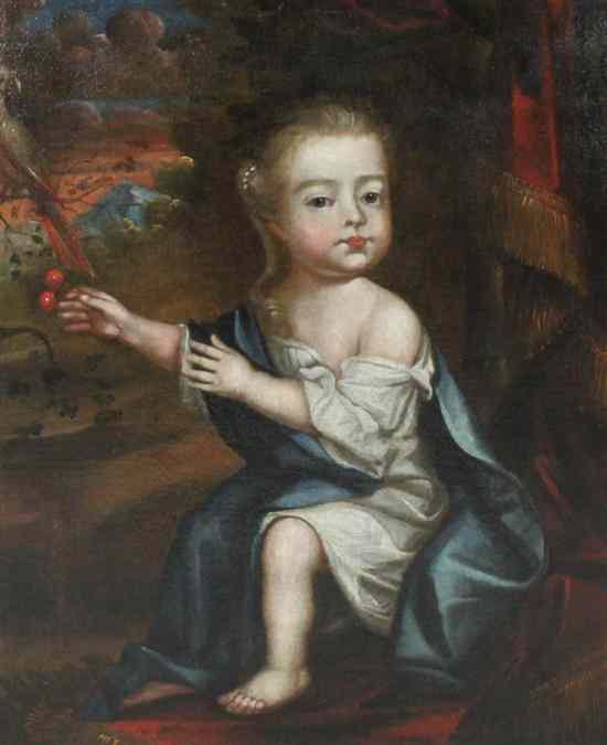 Appraisal: Circle of Sir Peter Lely oil on canvas Child feeding