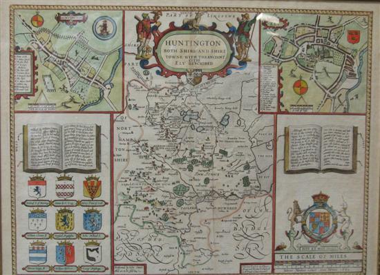 Appraisal: John Speed Hand coloured engraved map Huntington The title cartouche