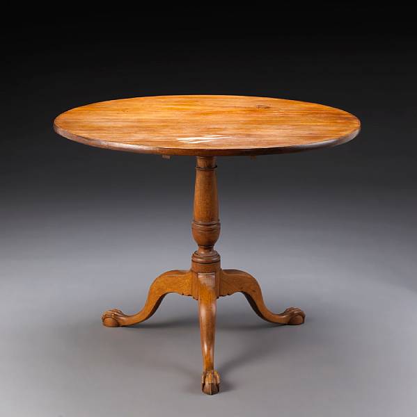 Appraisal: A Chippendale mahogany tilt top tea table New England last