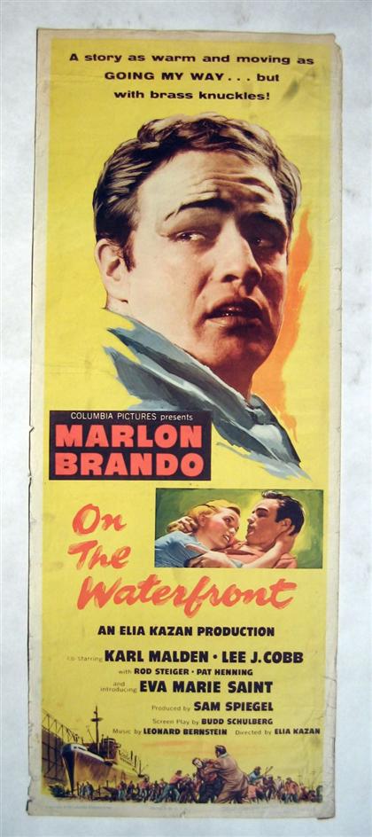 Appraisal: piece Movie Poster On The Waterfront Columbia Color litho insert