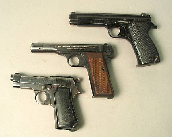 Appraisal: A lot of three World War II military pistols Comprising