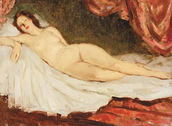 Appraisal: Edward Barnard Lintott American - Nude oil on canvas board