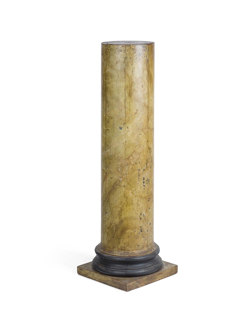 Appraisal: REGENCY PAINTED PINE PEDESTAL TH CENTURY of plain cylindrical form