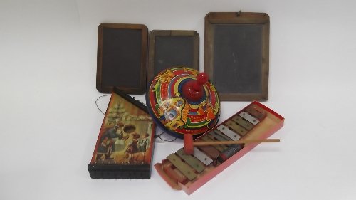 Appraisal: A child's spinning top a xylophone a zither and four