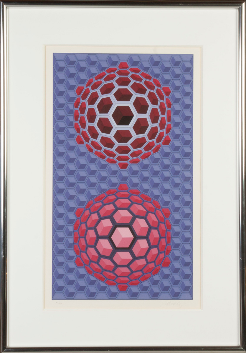 Appraisal: Victor Vasarely French Hungarian - Composition Sgn Lower right Vasarely