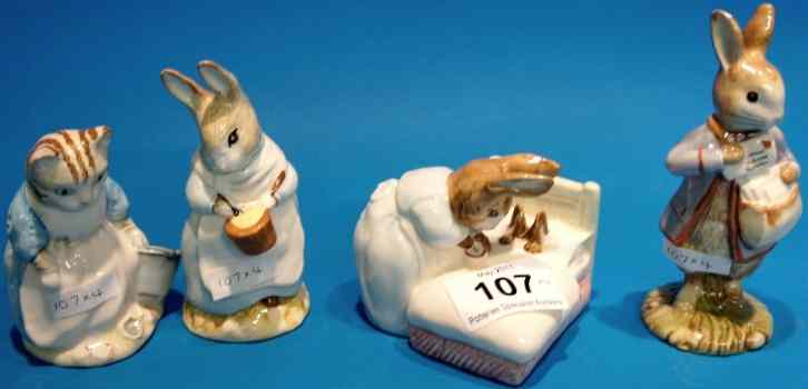 Appraisal: Royal Albert Beatrix Potter Peter in Bed Peter with Postbag