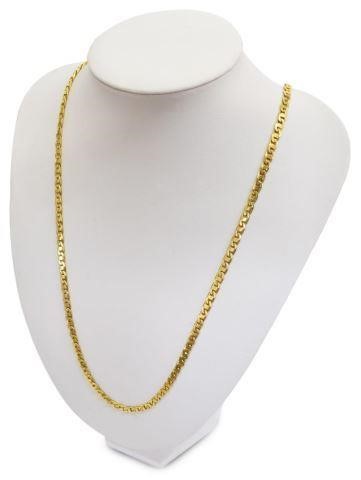 Appraisal: Italian kt yellow gold mariner chain necklace hook clasp with