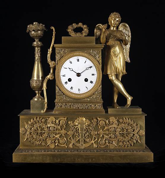 Appraisal: A Louis Philippe gilt bronze mantel clock first half th