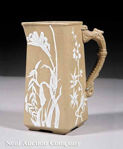 Appraisal: A Good English Drabware Pitcher in the Japonesque Taste late