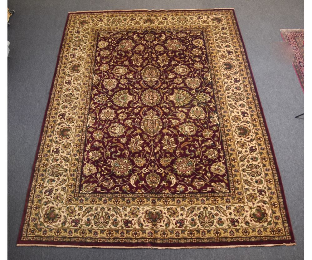 Appraisal: Palace Size Agra Carpet Palace size Agra carpet with maroon