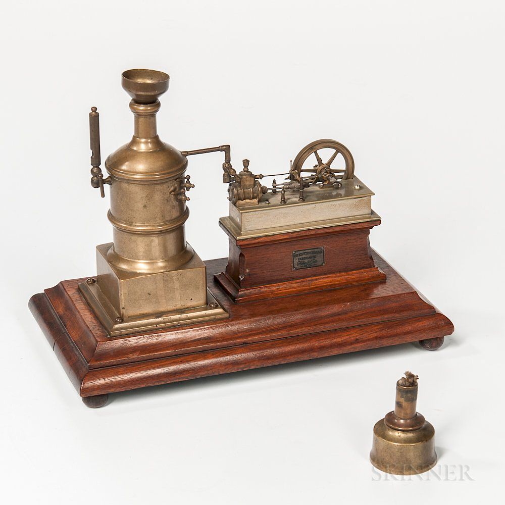 Appraisal: Miniature Brass Steam Engine Model Miniature Brass Steam Engine Model