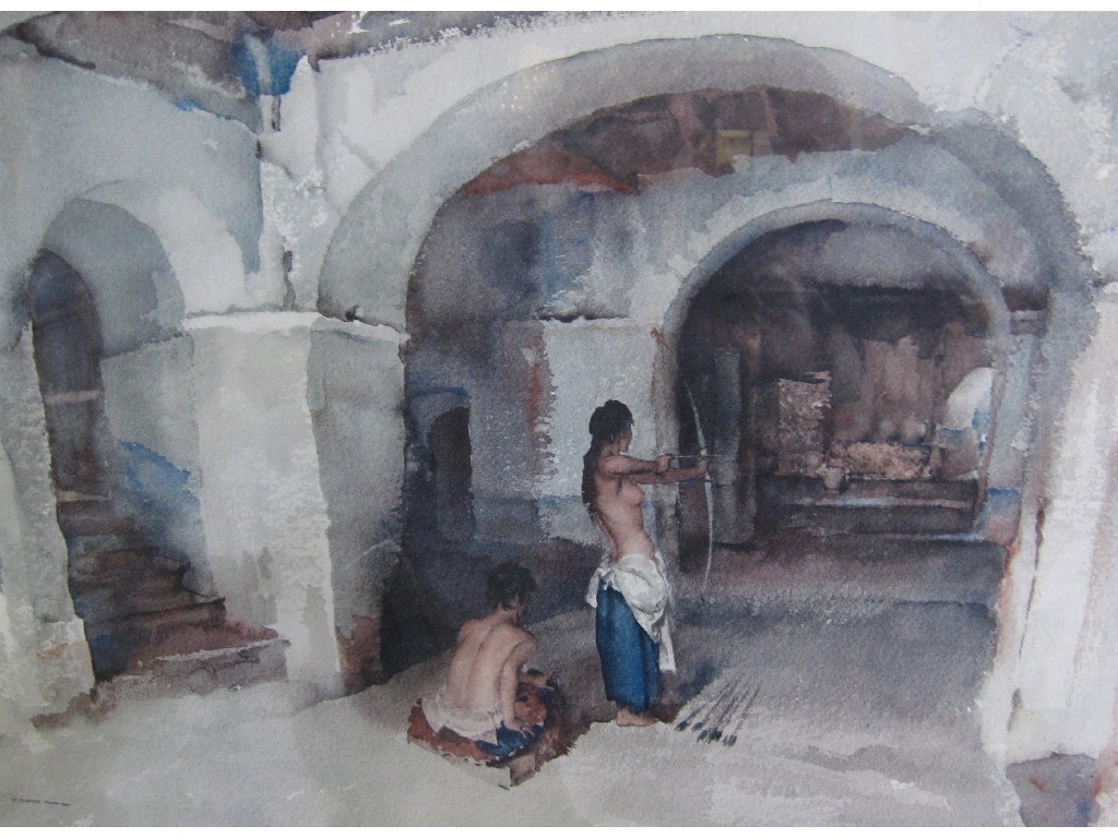 Appraisal: After SIR WILLIAM RUSSELL FLINT Limited Edition reproduction 'Archery Practice'