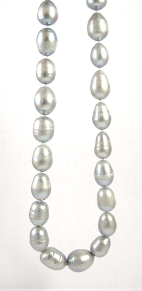 Appraisal: PRINCESS LENGTH GREY PEARL NECKLACE measuring - inches in length