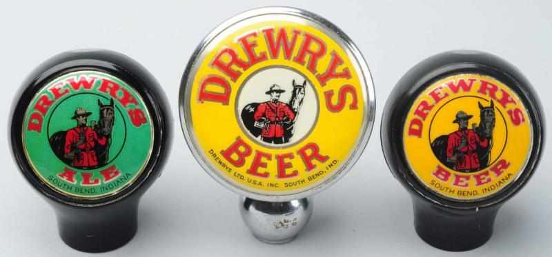 Appraisal: Lot of Drewrys Beer Tap Knobs Includes one Drewry's Ale