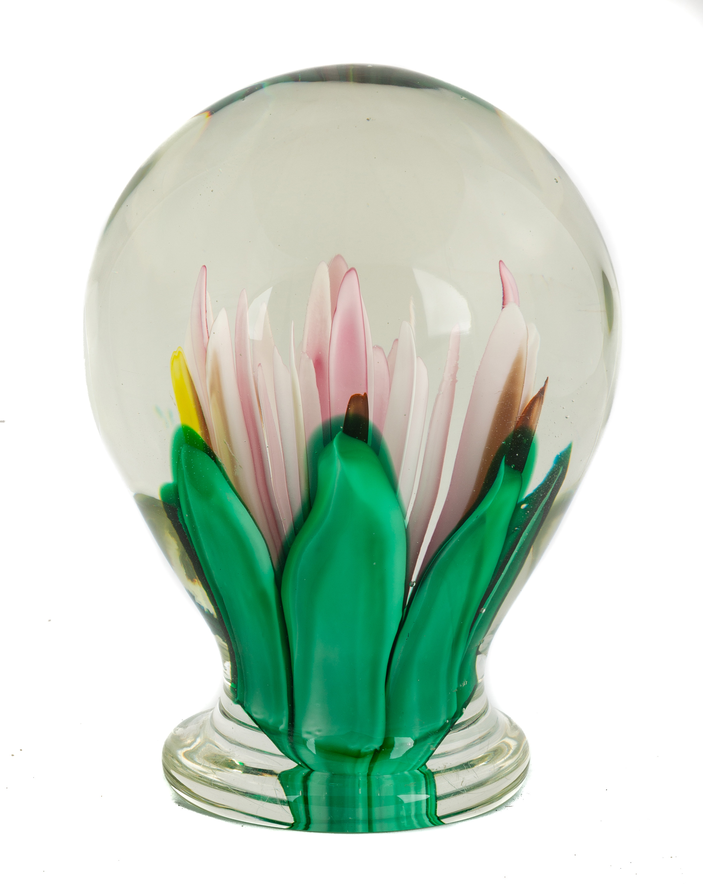 Appraisal: BLOWN GLASS WHIMSY OF A WATER LILY Early th century