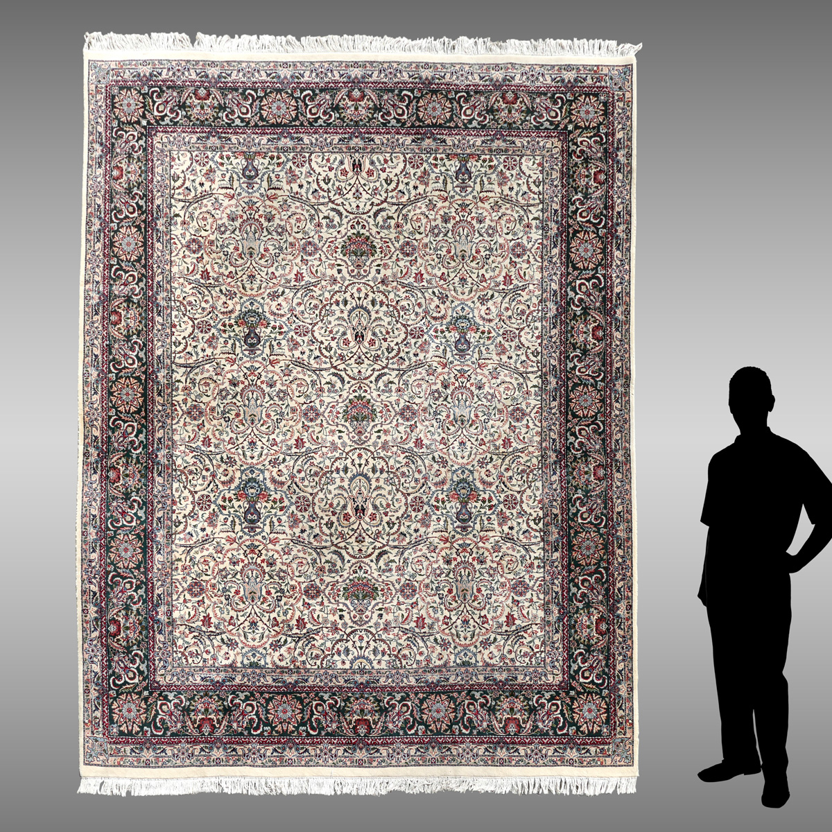 Appraisal: SINO PERSIAN HAND KNOTTED WOOL RUG ' '' X '