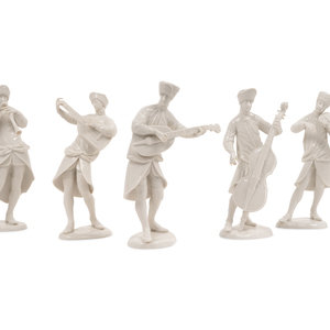 Appraisal: A Set of Five Nymphenburg Porcelain Musicians th Century each