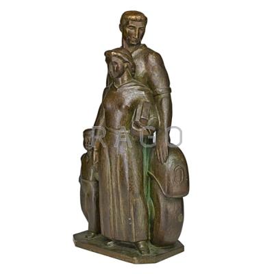 Appraisal: AFTER PERNA KRICK American - Bronze sculpture of a family