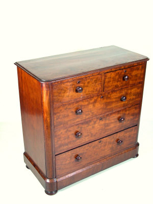 Appraisal: A Victorian mahogany chest of two short and three graduated