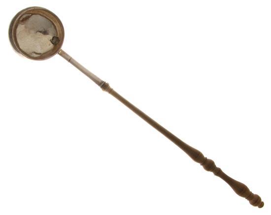 Appraisal: An American Sterling Silver and Wood Ladle John Blowers circa