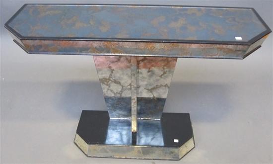 Appraisal: CONSOLE An art deco ebonized and mirrored console table