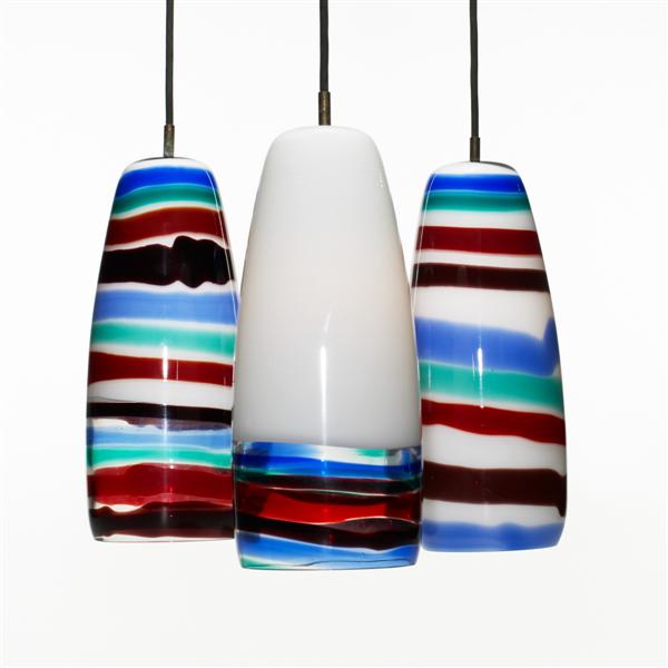 Appraisal: Massimo Vignelli Sigaro light fixture Venini Italy c lattimo and